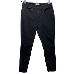 Levi's Denizen High Rise‎ Skinny Jeans Black Denim Comfort Stretch 33x28